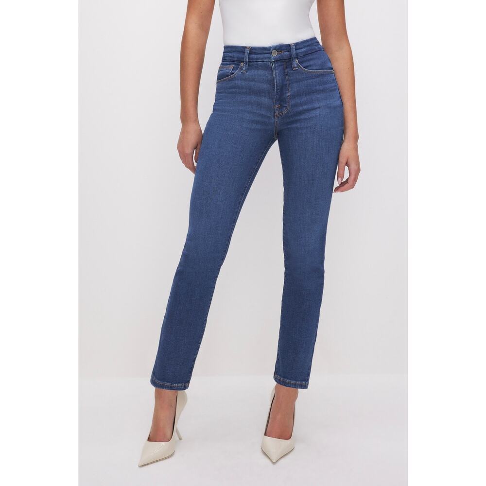 NWT Good American Good Legs Straight Mid-Rise Jeans Blue007 Women’s 4 / 27